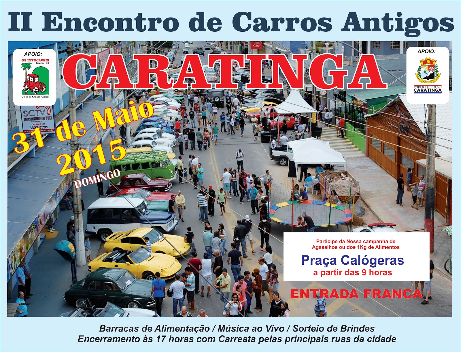 Cartaz 2º Encontro de Carros Antigos de Caratinga / 2015