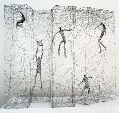 The Art Of Up-Cycling: Wire Art - Barbed Wire Art - Wire Wall Art