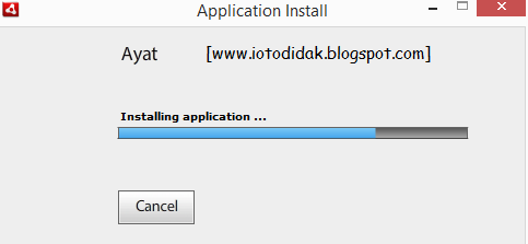 Instalasi sedang berlangsung Instalasi sedang berlangsung
