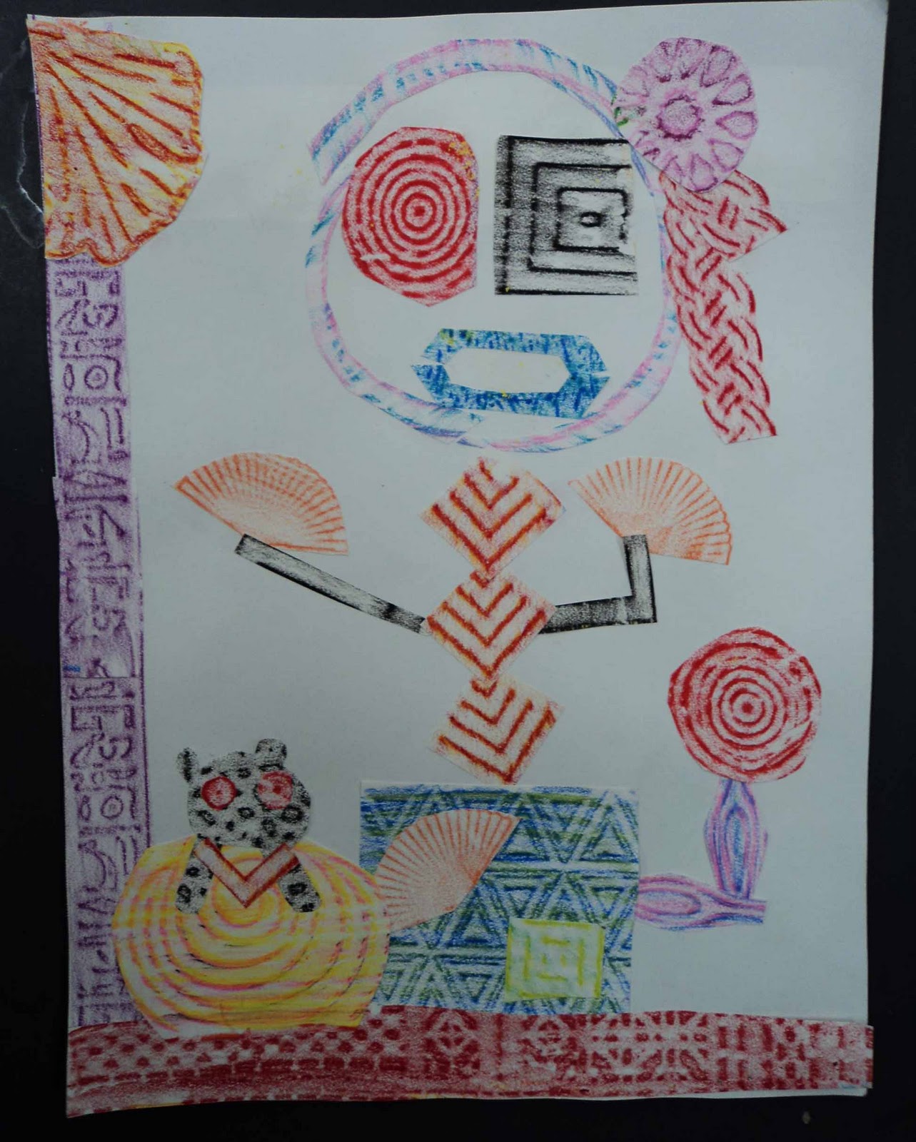 Under The Brush~: Texture Rubbing Collage~