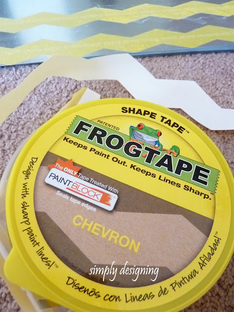 Frog Tape Shape Tape Chevron | used for a fun DIY project | #diy #frogtape #chevron