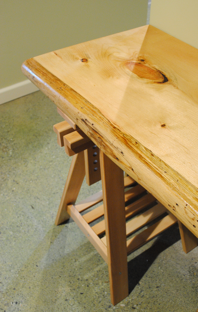 The Little Dog Blog Our DIY Wood Plank Desk