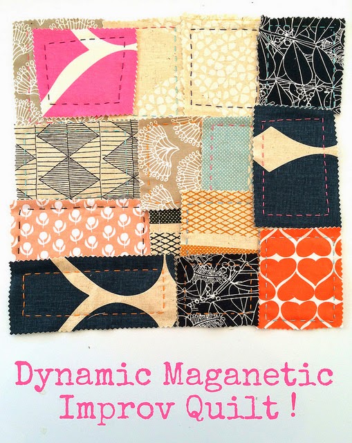 Dynamic Improv Quilt. Blue Mountain Daisy