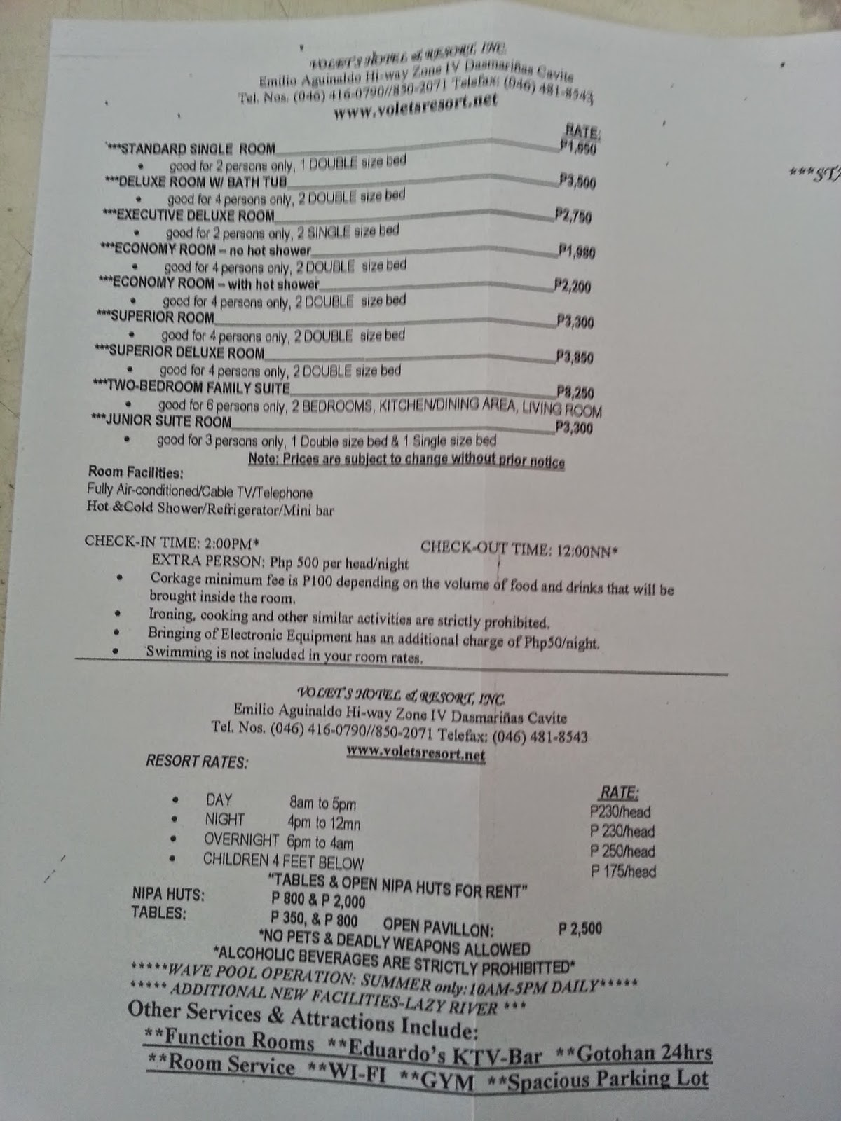 Volet�s Resort, Dasmarinas City, Cavite