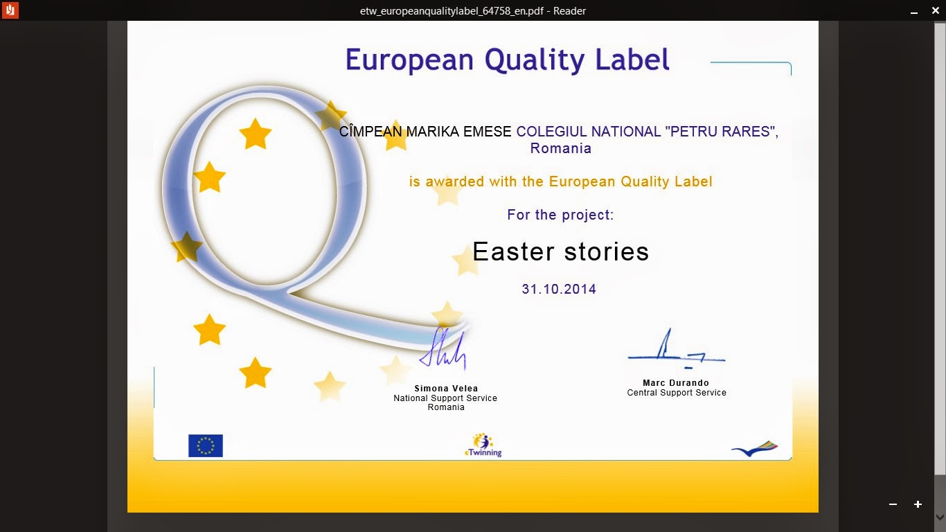 Certificat european de calitate