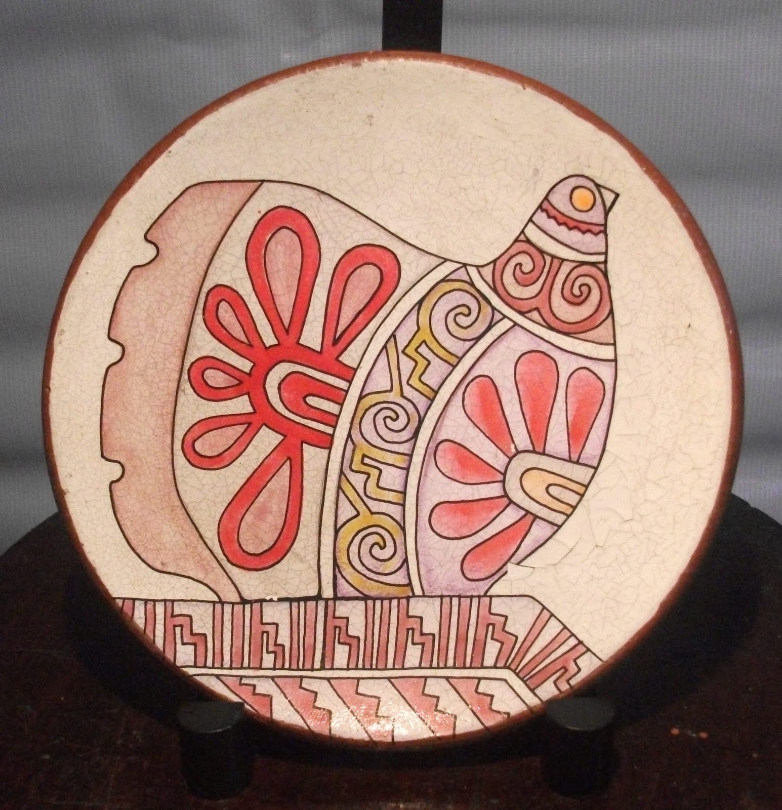 EL VALOR DE LA HISTORIA PLATO DE GREDA PINTADO A MANO