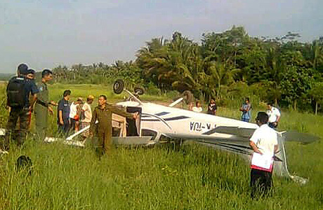 Cessna 172 PK-IUA milik BPA kecelakaan di Pangandaran Cessna 172 PK-IUA milik BPA kecelakaan di Pangandaran