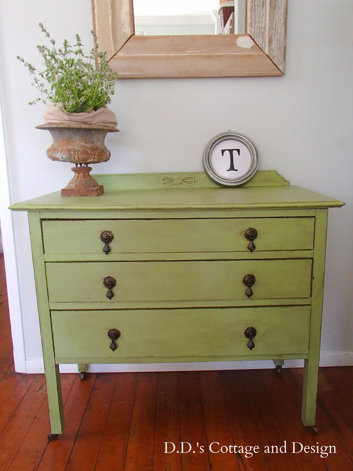 D.D.'s Cottage and Design Vintage Farm Green Dresser