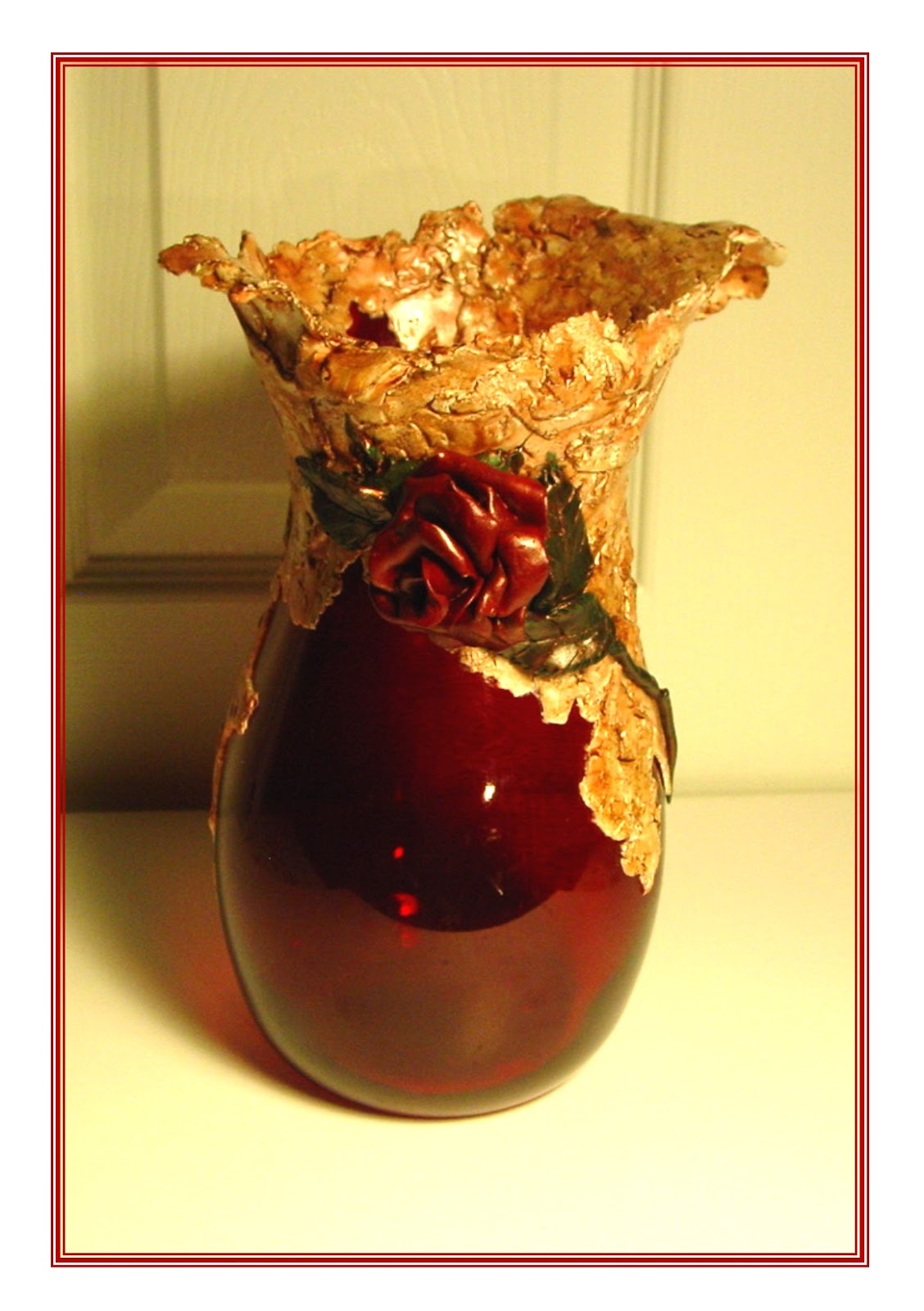 Sazza Arts Of New Mexico Polymer Clay On Glass Vases