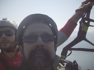 "TANDEM PARAGLIDING" over Pokhara  from Sarangkot  Mountain Cliff.(Tuesday 22-11-2011)