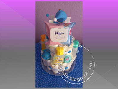 TARTA DE PAÑALES CON FOFUCHO BEBE NIÑO