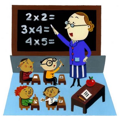 gambar kartun anak berangkat sekolah