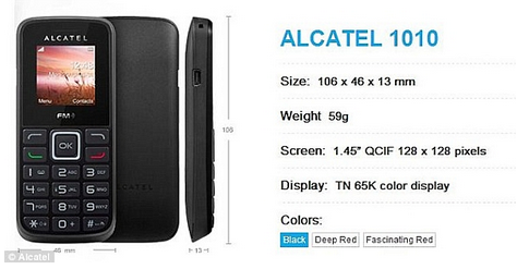 HP Alcatel 1010 Seharga Rp. 91 Ribu Alcatel 1010