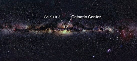 Ledakan Supernova G1.9 0.3 yang Super Dahsyat Supernova G1.9 0.3