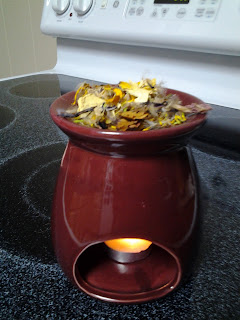 Aroma lamp with pedals. Step 7:  Place dried flowers in the cap. Add a non-scented oil (or even water) and enjoy the delightful smells.