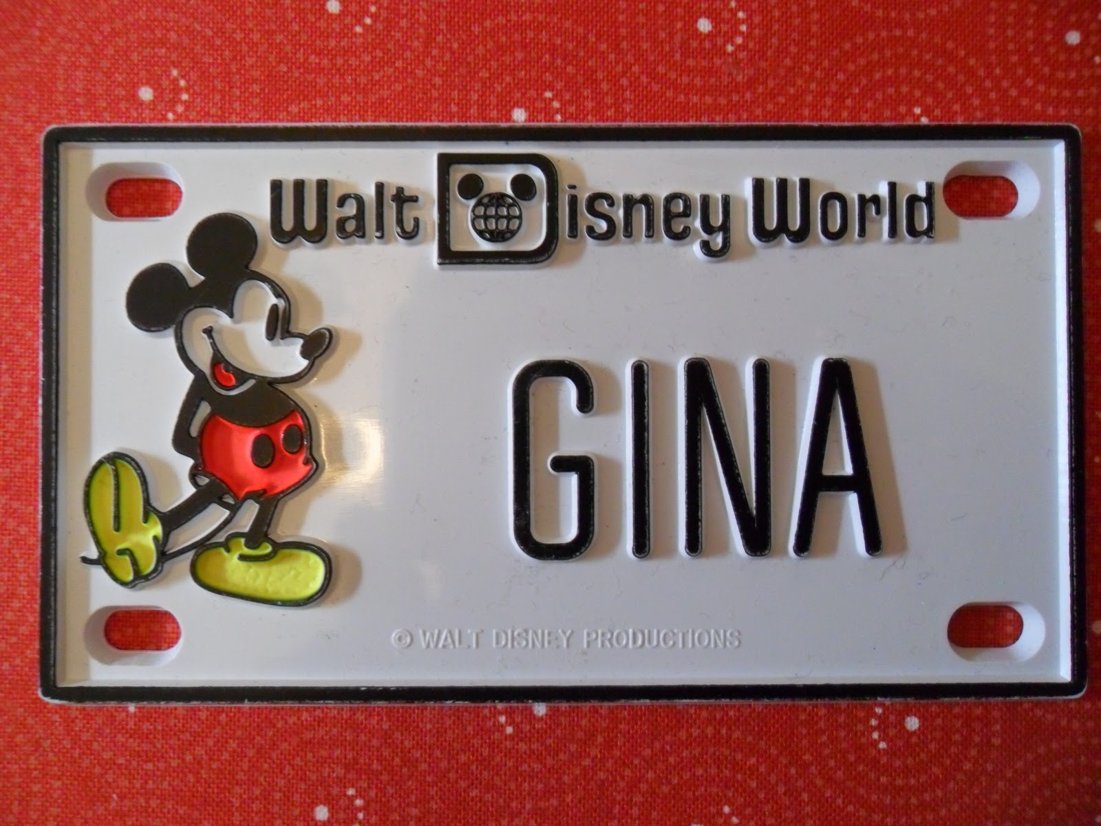 WDW 71 License Plate 80's Style
