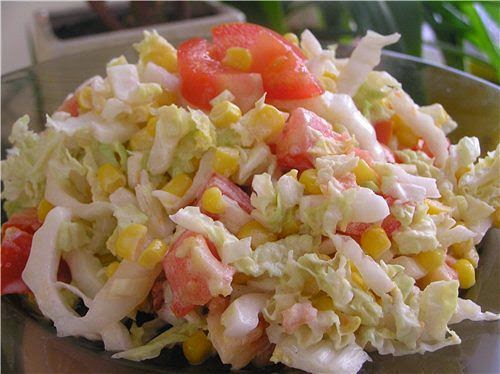 Салат капуста колбаса копченая кукуруза Салат капуста колбаса копченая кукуруза
