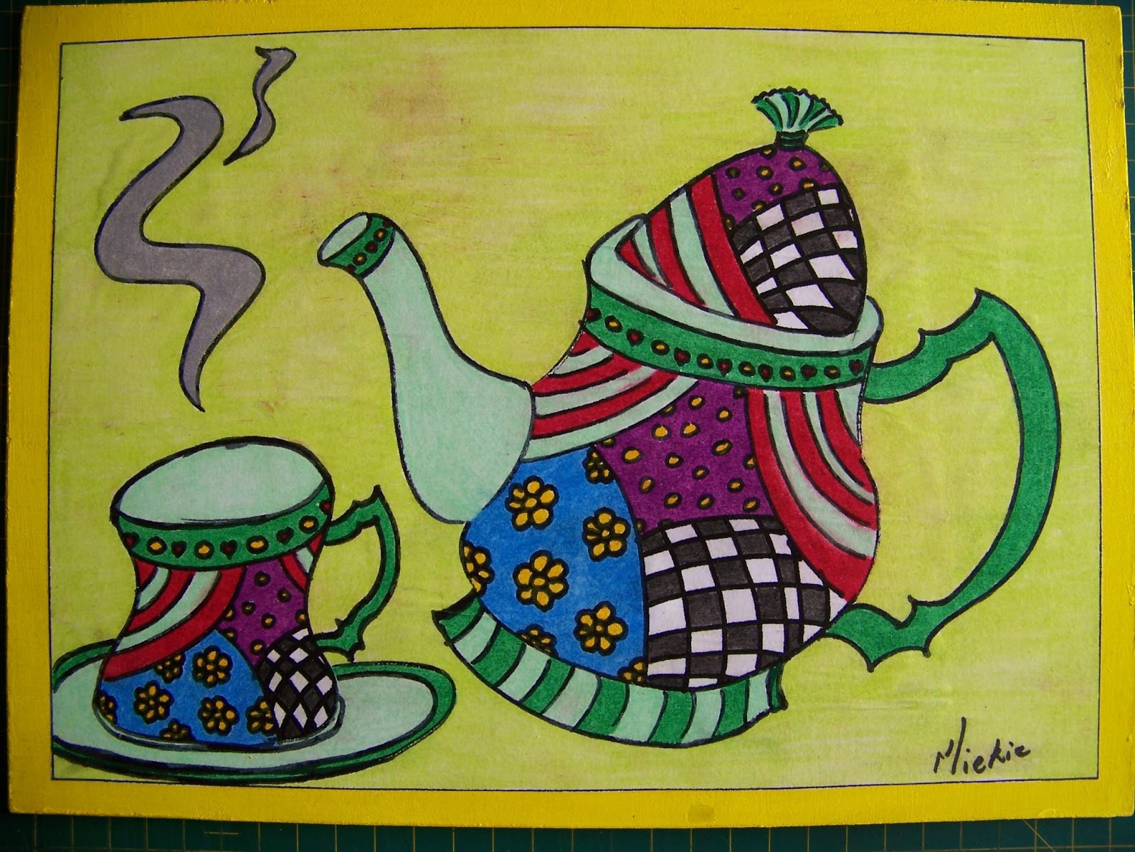 You Would Not Believe It Let Me Show How I Colored This Design Before Turn Into A Very Practical Place Mat