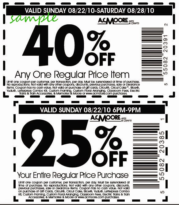Ac moore in store coupon code