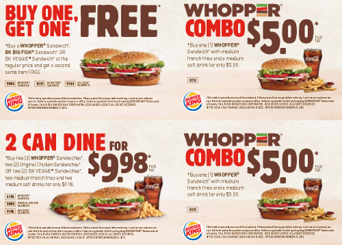 Burger king coupons download