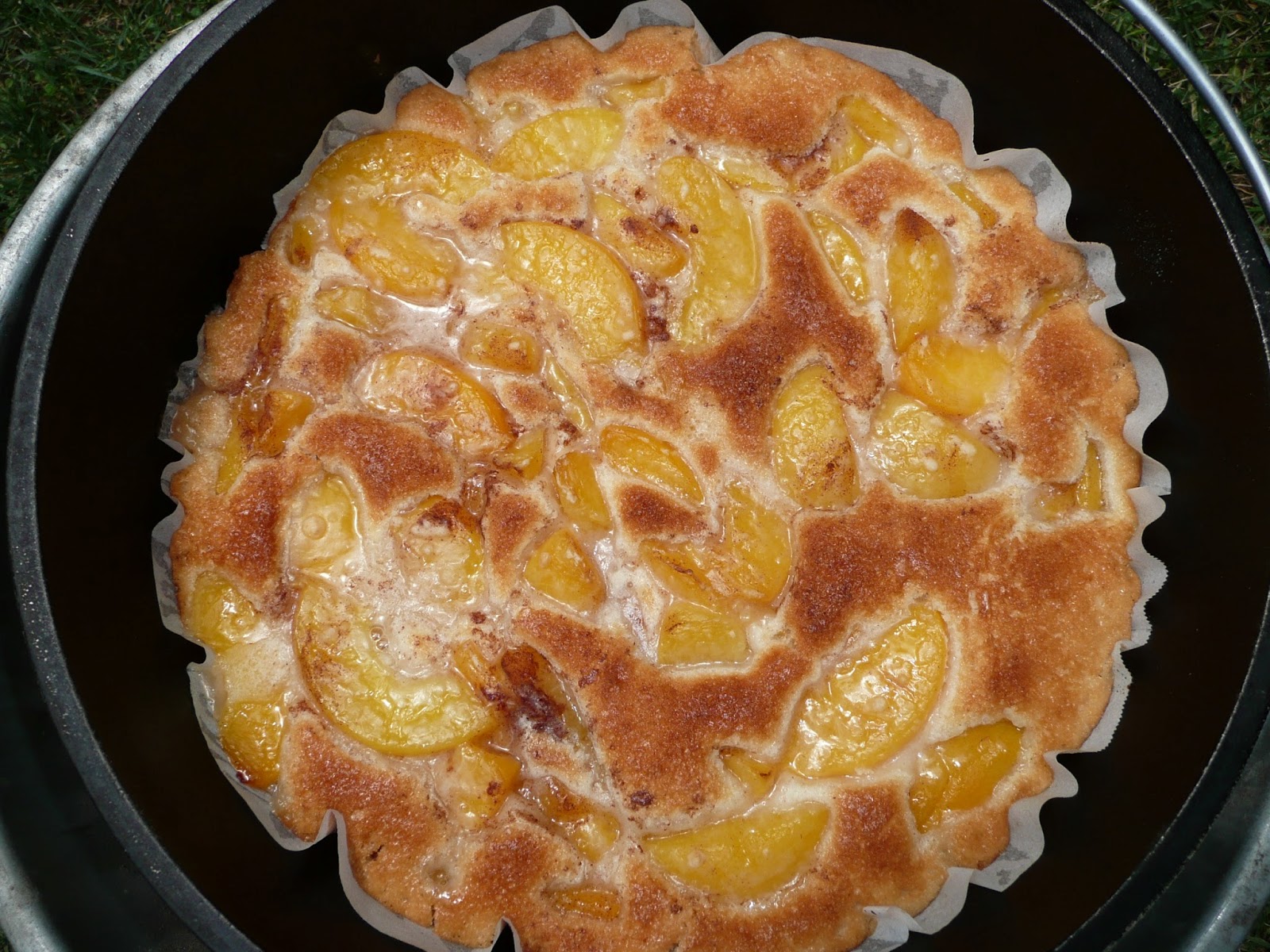 Everyday Dutch Oven Praline Peach Cobbler
