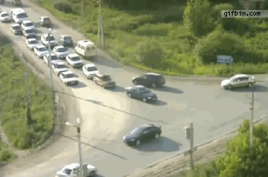 getting out of traffic jam easily