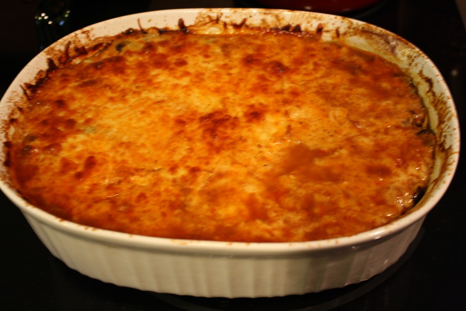 Making Mama's Kitchen Mexican Beef Poblano Casserole