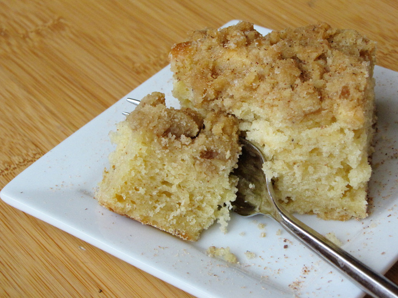 eggnog crumble coffee cake Sweet Anna's