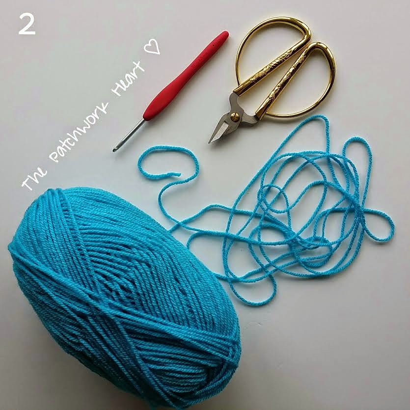 The Patchwork Heart Joining Squares Method 1 Crochet together from