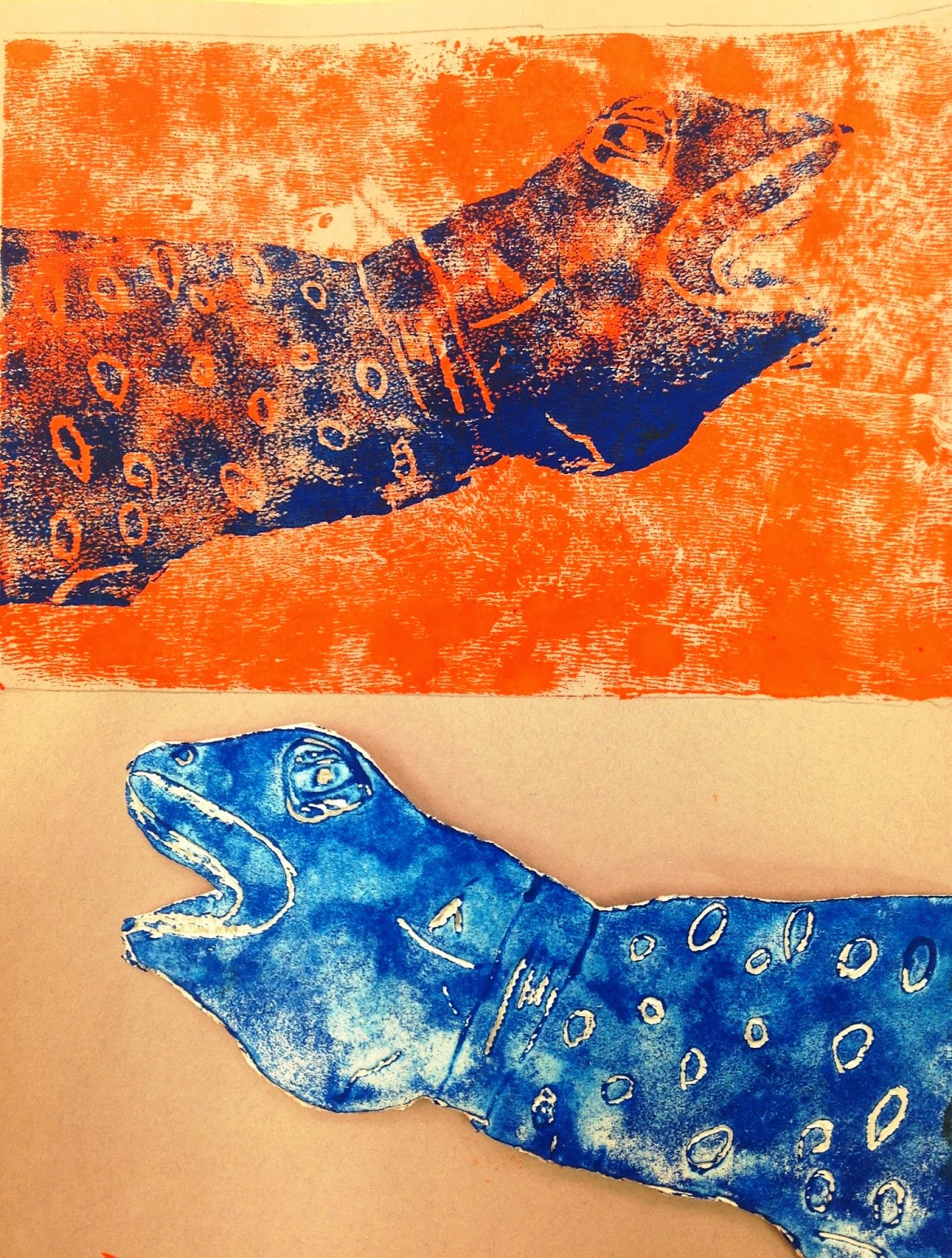 Complimentary Color Printmaking Art Lesson Complimentary Color Printmaking Art Lesson