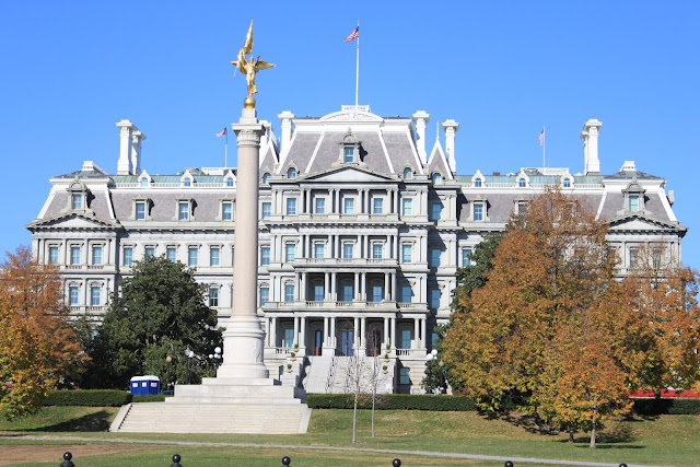 The Eisenhower Executive Office Building is situated next to The White House in Washington DC, USA The Eisenhower Executive Office Building is situated next to The White House in Washington DC, USA