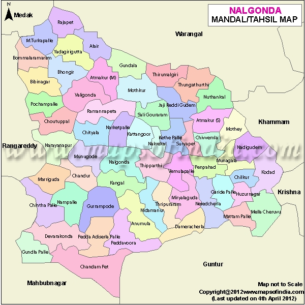 Old Nalgonda District Map Ap Heritage: Nalgonda History