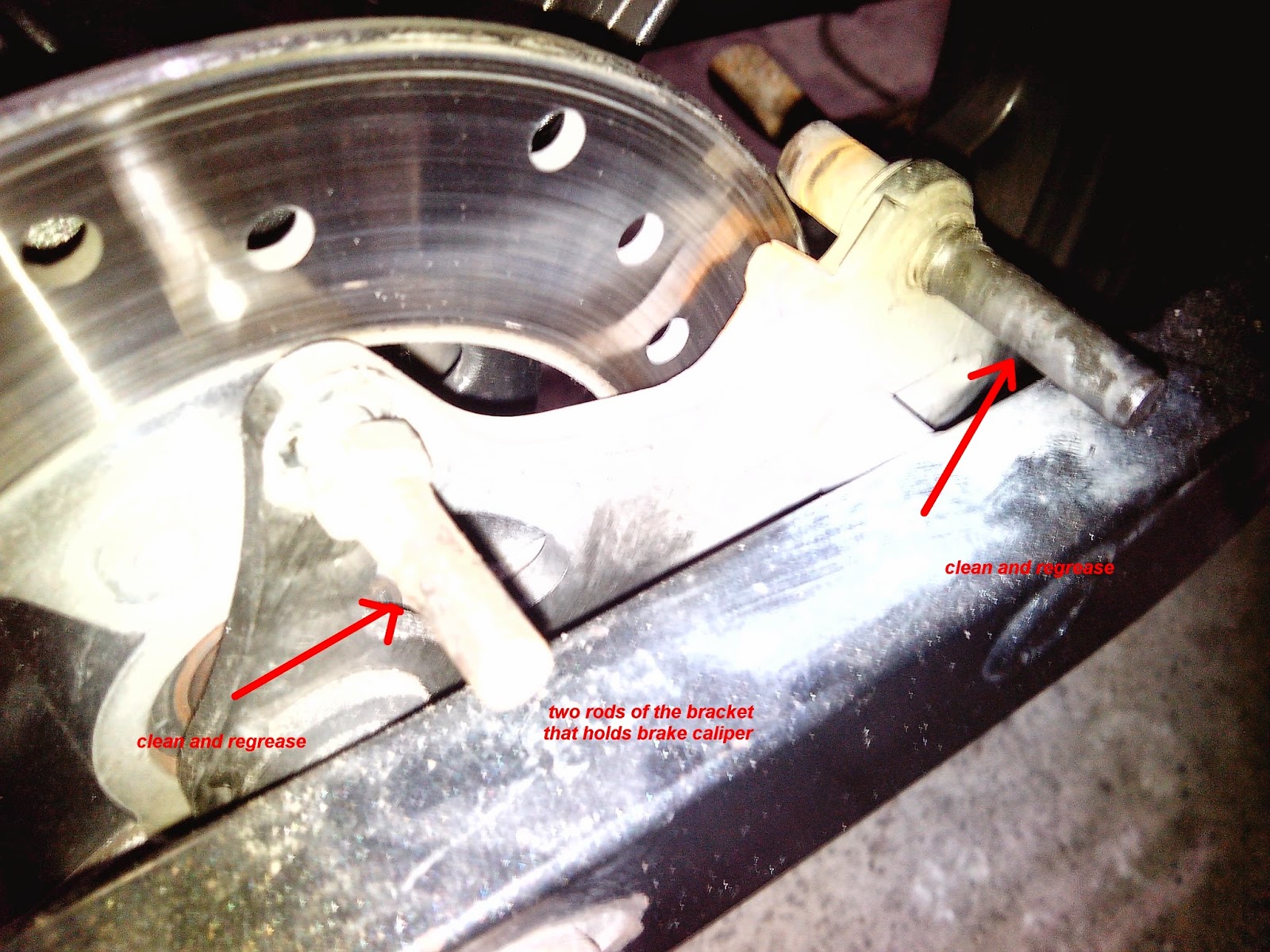 Info Manual Raider rear brake sticking solution