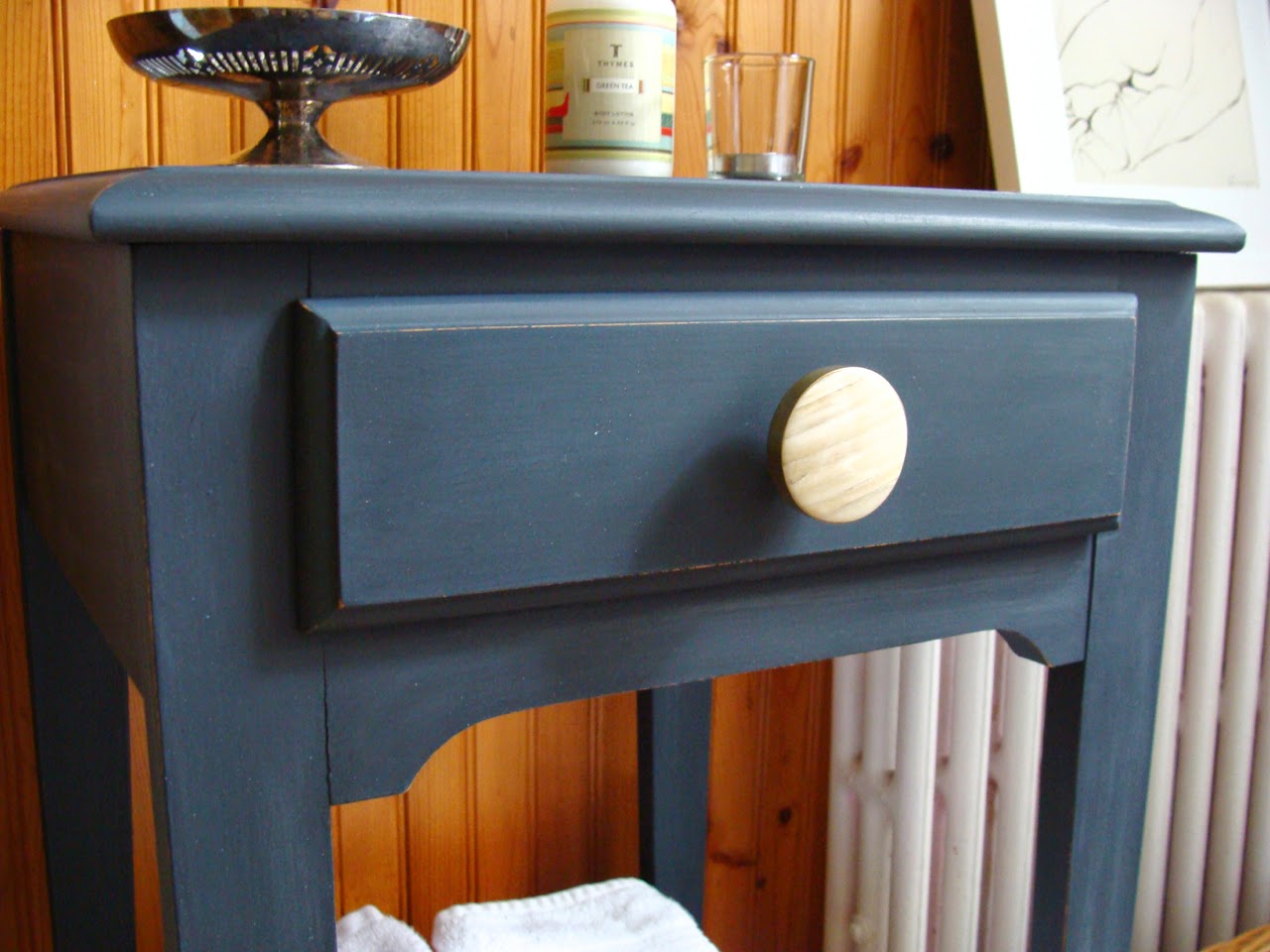 Something Ivory DIY MilkPainted Bathroom Table