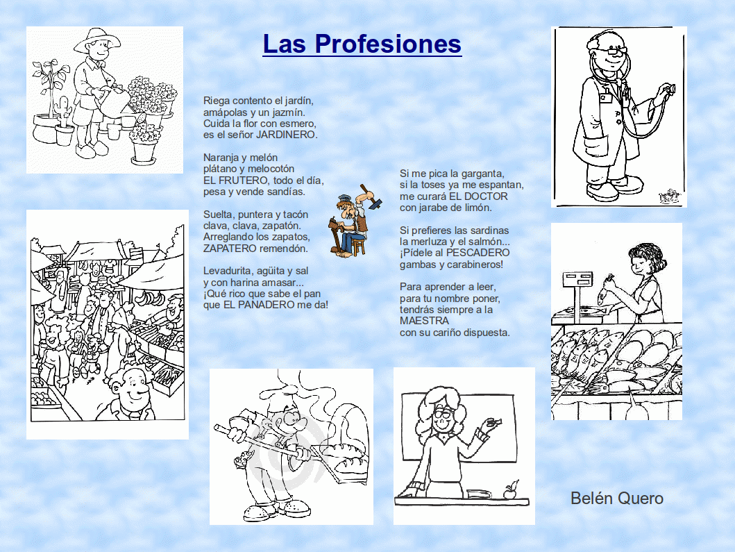 LAS PROFESIONES: Poesias, canciones y adivinanzas