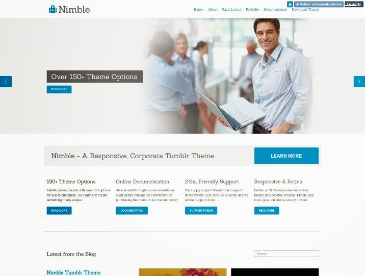 Nimble - A Responsive Business Tumblr Theme