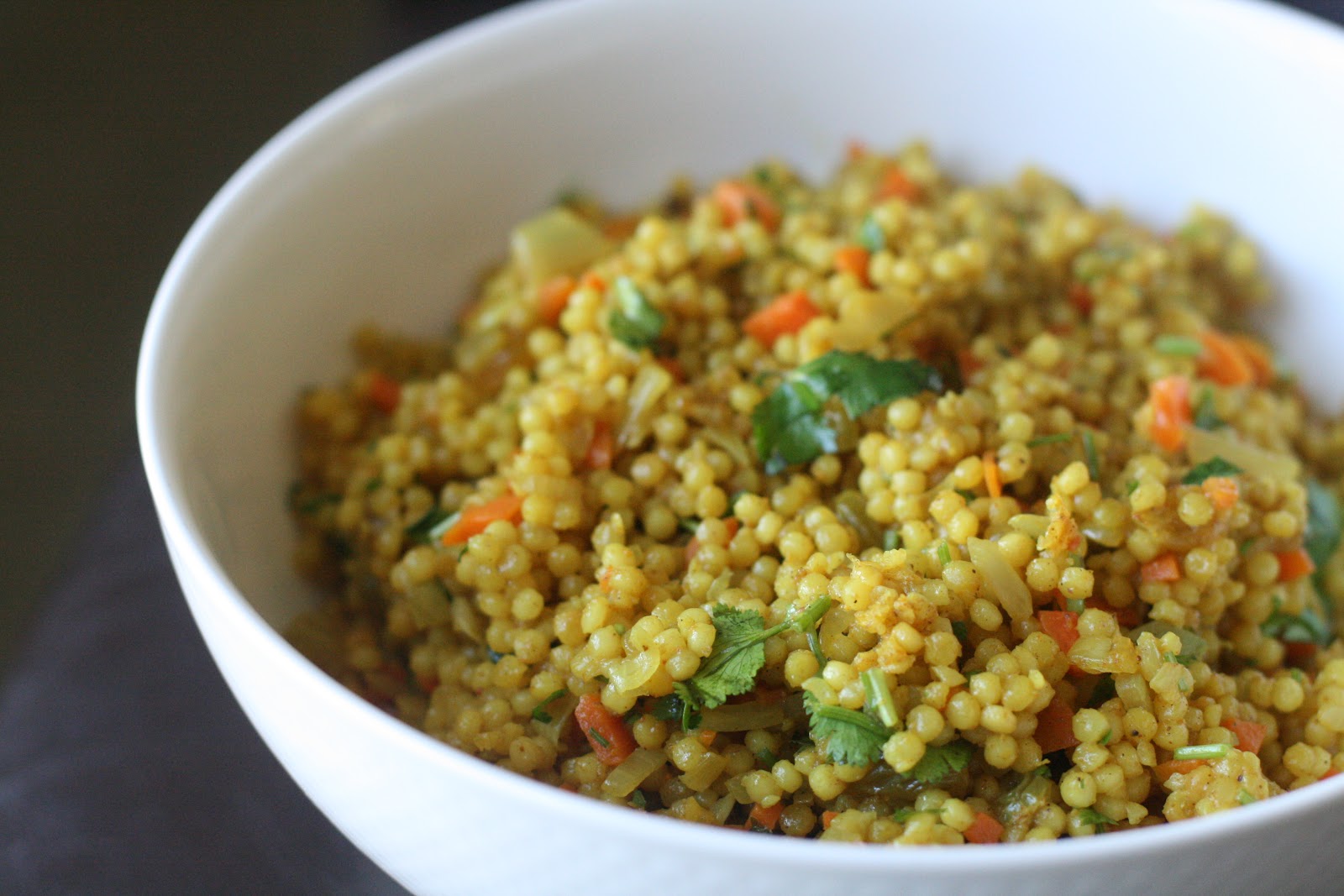 Week of Menus Curried Israeli Couscous Getting out of your rut