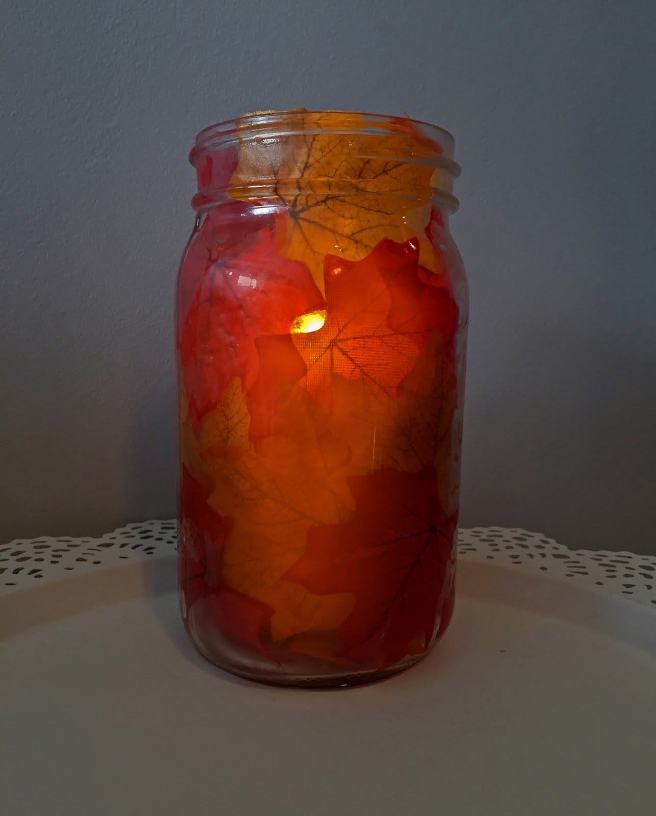 Candle Impressions Flameless Candle Blog Autumn Leaf Mason Jar Candle