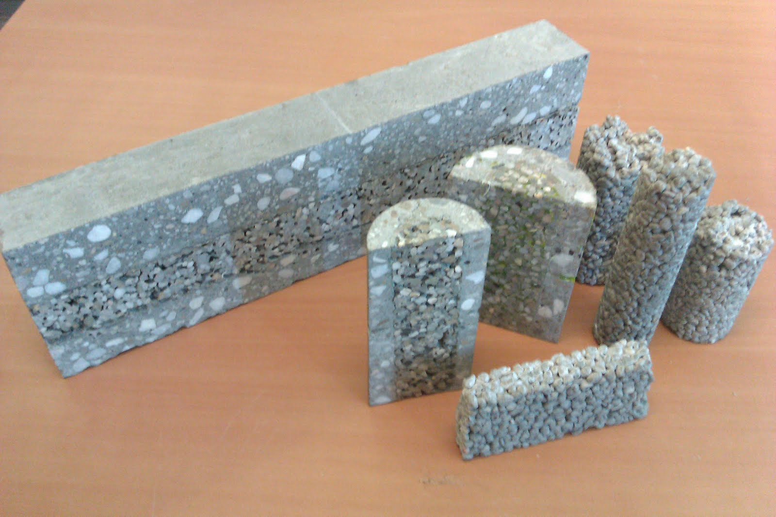 Self Healing Concrete: more specimen shapes