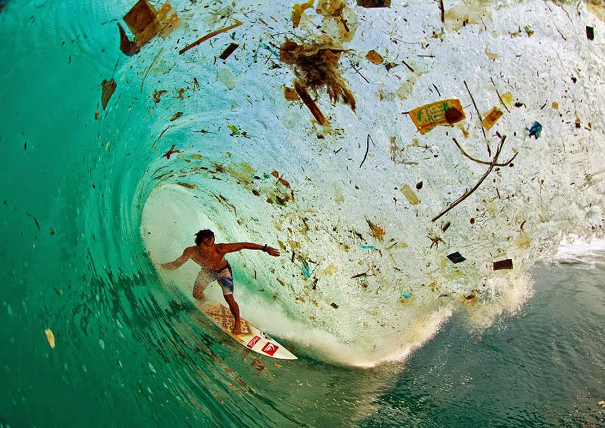 #6 Surfing On A Wave Full Of Trash In Java (Indonesia), The World’s Most Populated Island - 22 Heartbreaking Photos Of Pollution That Will Inspire You To Recycle #6 Surfing On A Wave Full Of Trash In Java (Indonesia), The World’s Most Populated Island - 22 Heartbreaking Photos Of Pollution That Will Inspire You To Recycle