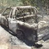 Fiat Strada, totalmente queimado na região de Queimada de Dentro.