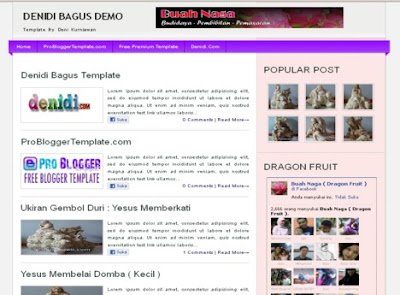 Denidi Bagus Blogger Template