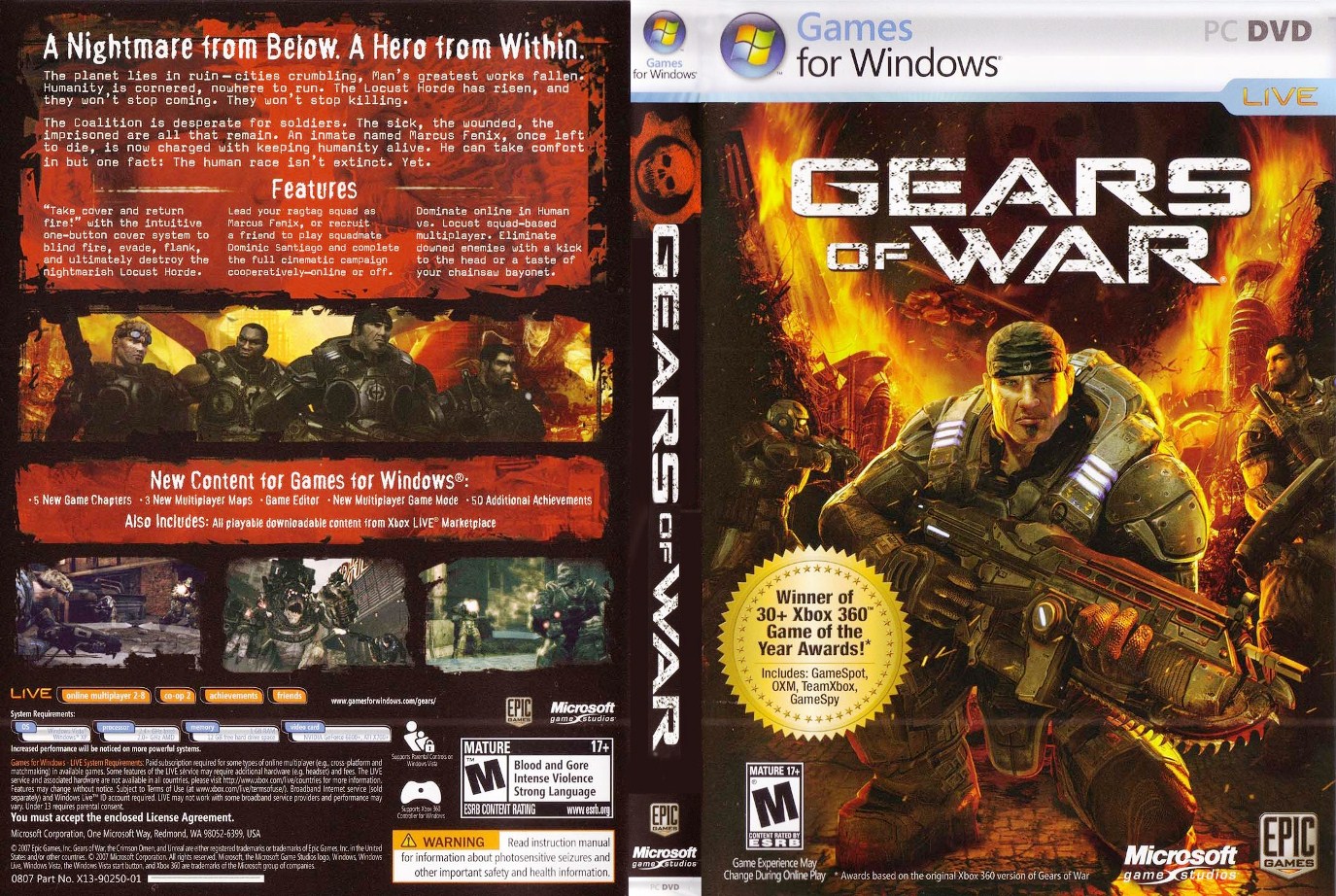 PC Games CD Cover Gears Of War