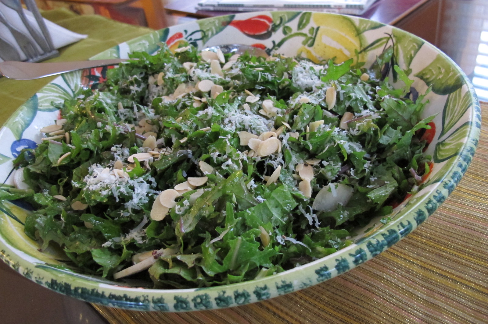 Veggies, Spice and Everything Rice Raw Tuscan Kale Salad