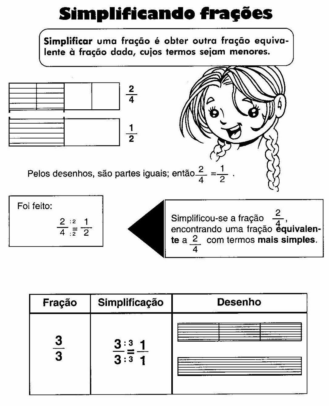 SIMPLIFICAÇÃO DE FRAÇÕES  Simplificando frações, Fração matemática, Ensino  de matemática