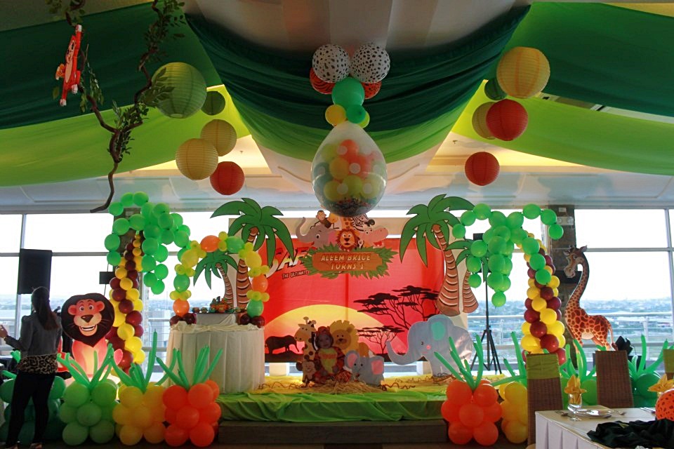 party of three safari adventure first birthday party