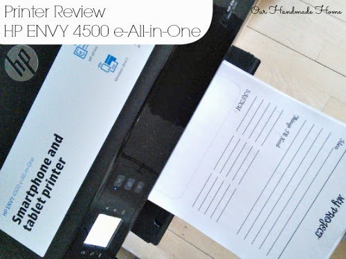 Printer Review - HP Envy 4500 e-All-in-One - Our Handmade Home