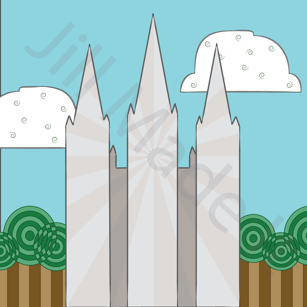 Salt Lake City Temple Illustration with Illustrator Salt Lake City Temple Illustration with Illustrator