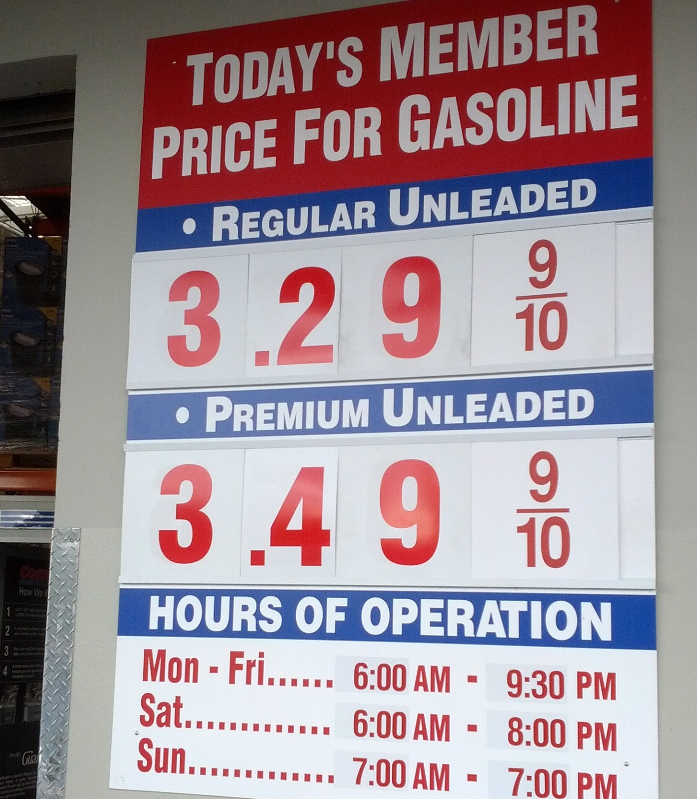 costco fuel price today oldham