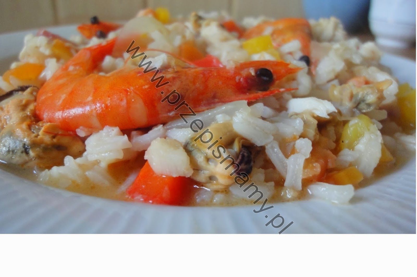 Paella z owocami morza Paella z owocami morza